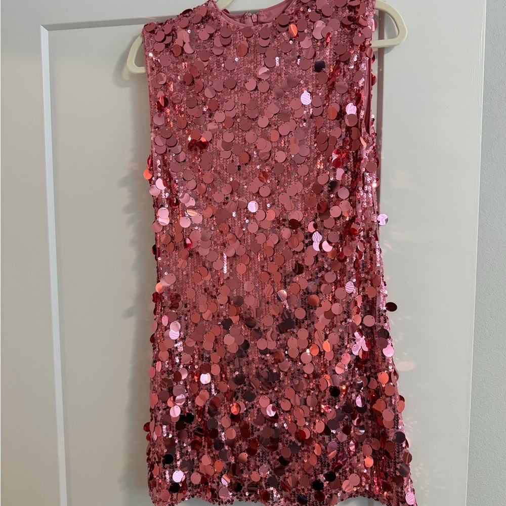 Showpo Pink Sequin Mini Dress